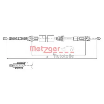 Tirette à câble, frein de stationnement METZGER 11.5507 pour FORD MONDEO 2.0 i 16V 4x4 - 132cv