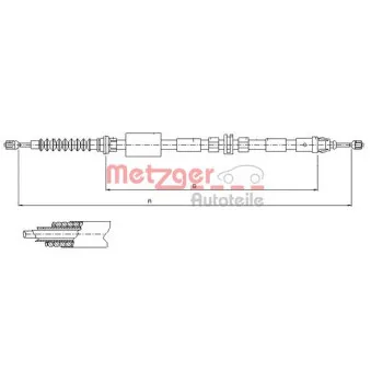 METZGER 11.5511 - Tirette à câble, frein de stationnement
