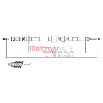 METZGER 11.5512 - Tirette à câble, frein de stationnement