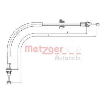 METZGER 11.5571 - Tirette à câble, frein de stationnement