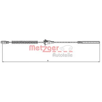 METZGER 11.5754 - Tirette à câble, frein de stationnement arrière droit