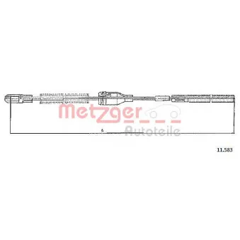 METZGER 11.5830 - Tirette à câble, frein de stationnement