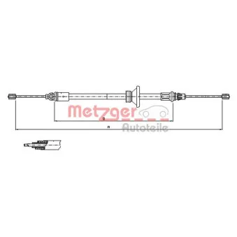 METZGER 11.6801 - Tirette à câble, frein de stationnement