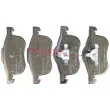 METZGER 1170013 - Jeu de 4 plaquettes de frein avant