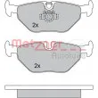 METZGER 1170014 - Jeu de 4 plaquettes de frein arrière