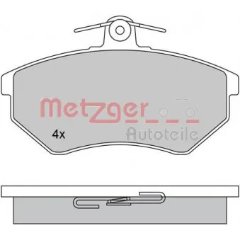 METZGER 1170062 - Jeu de 4 plaquettes de frein avant