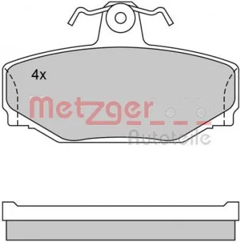 METZGER 1170074 - Jeu de 4 plaquettes de frein arrière
