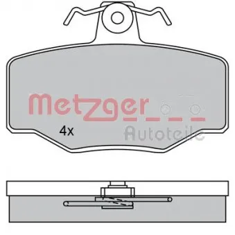 METZGER 1170076 - Jeu de 4 plaquettes de frein arrière