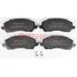METZGER 1170133 - Jeu de 4 plaquettes de frein avant