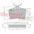 METZGER 1170139 - Jeu de 4 plaquettes de frein arrière