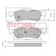METZGER 1170154 - Jeu de 4 plaquettes de frein arrière