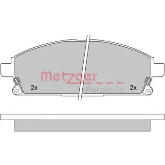 Jeu de 4 plaquettes de frein avant METZGER OEM 41061W388