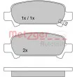 METZGER 1170167 - Jeu de 4 plaquettes de frein arrière