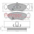METZGER 1170182 - Jeu de 4 plaquettes de frein avant