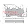 METZGER 1170191 - Jeu de 4 plaquettes de frein arrière