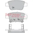 METZGER 1170193 - Jeu de 4 plaquettes de frein arrière