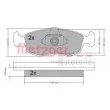 METZGER 1170249 - Jeu de 4 plaquettes de frein avant