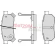 METZGER 1170251 - Jeu de 4 plaquettes de frein arrière