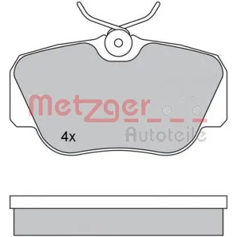 METZGER 1170266 - Jeu de 4 plaquettes de frein avant