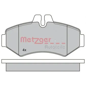 Jeu de 4 plaquettes de frein arrière METZGER OEM 01237