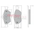METZGER 1170287 - Jeu de 4 plaquettes de frein avant