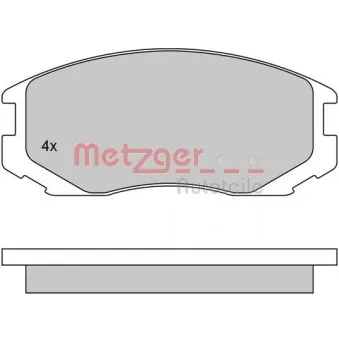 METZGER 1170294 - Jeu de 4 plaquettes de frein avant
