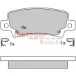 METZGER 1170304 - Jeu de 4 plaquettes de frein arrière