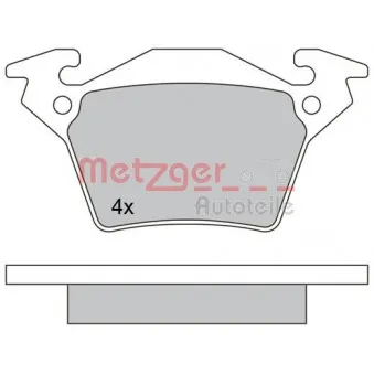 METZGER 1170331 - Jeu de 4 plaquettes de frein arrière