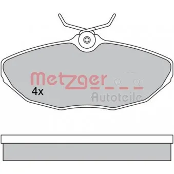 METZGER 1170341 - Jeu de 4 plaquettes de frein arrière