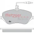 METZGER 1170346 - Jeu de 4 plaquettes de frein avant