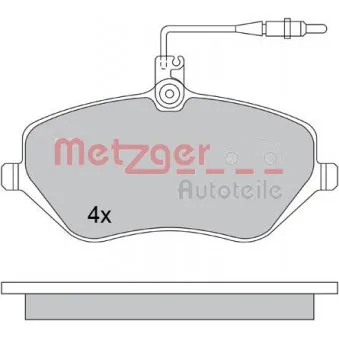 METZGER 1170346 - Jeu de 4 plaquettes de frein avant
