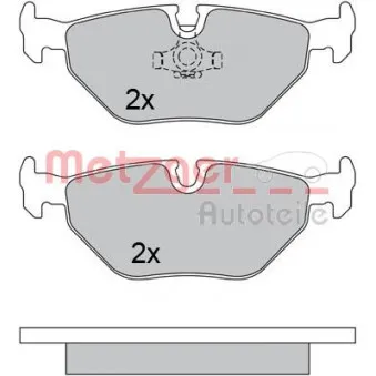 METZGER 1170371 - Jeu de 4 plaquettes de frein arrière