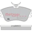 METZGER 1170389 - Jeu de 4 plaquettes de frein avant