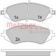 METZGER 1170391 - Jeu de 4 plaquettes de frein avant