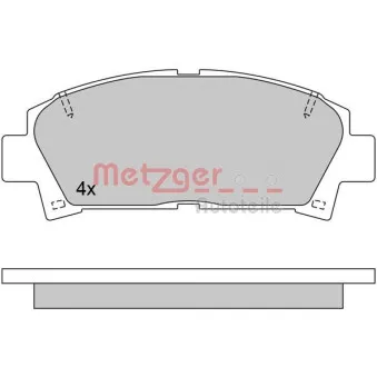 METZGER 1170398 - Jeu de 4 plaquettes de frein avant