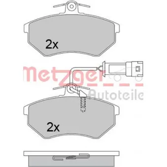 Jeu de 4 plaquettes de frein avant METZGER OEM 8A0698151B
