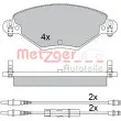 METZGER 1170419 - Jeu de 4 plaquettes de frein avant