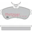 METZGER 1170438 - Jeu de 4 plaquettes de frein avant