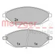 METZGER 1170446 - Jeu de 4 plaquettes de frein avant