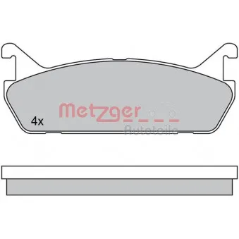 METZGER 1170448 - Jeu de 4 plaquettes de frein arrière