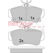 METZGER 1170459 - Jeu de 4 plaquettes de frein avant