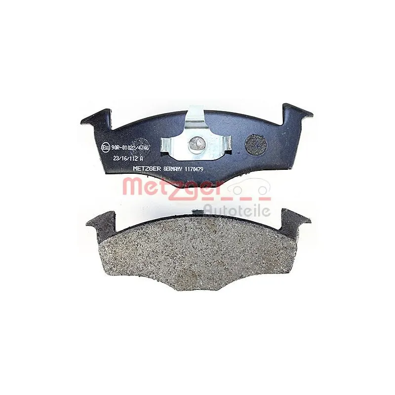Jeu de 4 plaquettes de frein avant METZGER 1170479 - Visuel 2