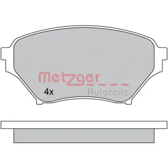 METZGER 1170480 - Jeu de 4 plaquettes de frein avant