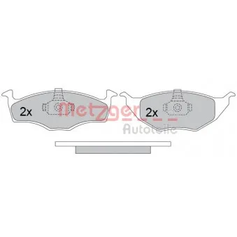 Jeu de 4 plaquettes de frein avant METZGER OEM 6E0698151