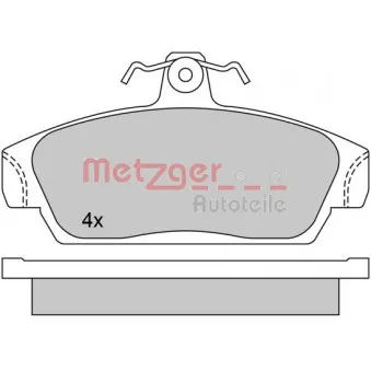 METZGER 1170514 - Jeu de 4 plaquettes de frein avant