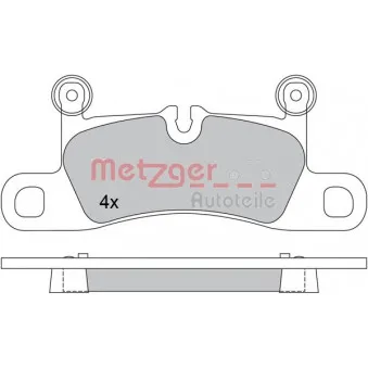 Jeu de 4 plaquettes de frein arrière METZGER 1170523