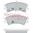 METZGER 1170535 - Jeu de 4 plaquettes de frein avant