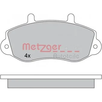 METZGER 1170553 - Jeu de 4 plaquettes de frein avant