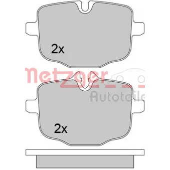 Jeu de 4 plaquettes de frein arrière METZGER OEM B111231