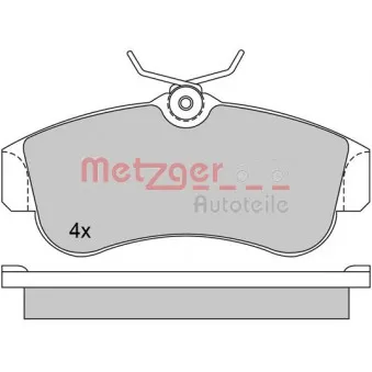 Jeu de 4 plaquettes de frein avant METZGER OEM 410602f026